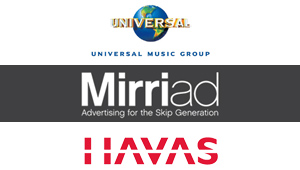 MIRRIAD, UMG et Havas s’associent pour le marché de la publicité vidéo intégrée